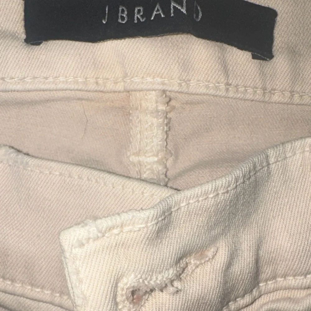 J Brand Women's Distressed Cream Ankle Jeans - Picture 3 of 16